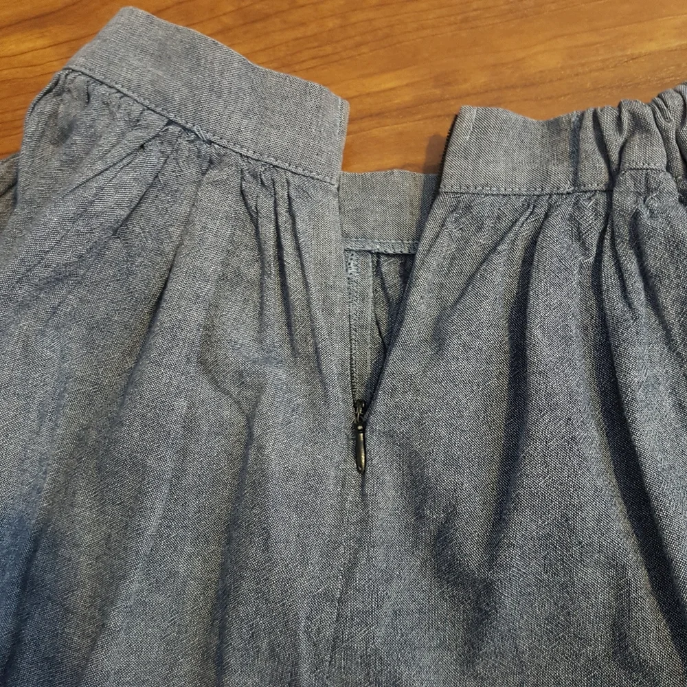 3/ $25 American Apparel denim chambray skater skirt XS - Picture 5 of 8